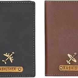 Personalized Leather Name Men/Women Emboss Couple Passport Cover | Customized Gift Combo for Couples (Pack of 2)-image-51