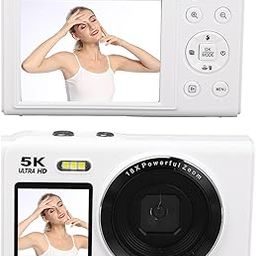 LICAEVEY Digital Camera, 5k 80mp UHD Dual Screens Vlogging Camera with Fill Light and 18x Digital Zoom Auto Focus, WiFi Compact Small Camera for Travel Photography (32GB)-image-40