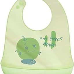 ArtSpark Reusable Baby Bib with Adjustable Strap - Bibs for 6 to 12 Months Babies, Silicone Waterproof Baby Bib for Feeding & Weaning, Non Messy Easy to Clean Bibs-image-40