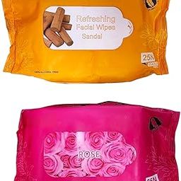 TopFinder® Daily Cleansing Facial Wipes 25N Each - Pack of 2 | Wet Wipes for Face with Vitamin E | Makeup Remover Wipes| Hydrating,Refreshing, Soothing, Stain Remover|Paraben & Alcohol Free-image-8