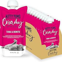 Kitty Yums Creamy Tuna & Bonito Cat Treat (80G X12),960G Pack,All Life Stages-25