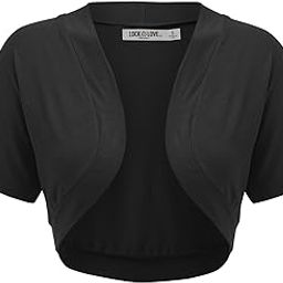 Lock and Love Women's Versatile Open Front Lightweight Short Sleeve Bolero Shrug-image-71