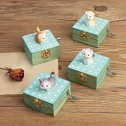 MERISHOPP Wooden Hand Crank Music Box for Women Halloween Gifts Party Decoration-image-13