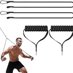 Decdeal Comprehensive Fitness Muscle Trainer Accessories Muscle Training Rope Pull Down Rope High Strength Rope Training Tension Rope Strength Extensions Fitness Equipment with Handles-image-10