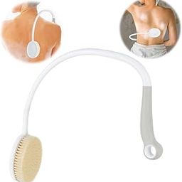 FULLOFJOY Back Bath Brush Long Handle for Shower, Curved Back Scrubber for The Elderly, Disabled, Limited Mobility, U-Shaped Body Shower Brush for Man and Woman, 27.56” Length-image-46