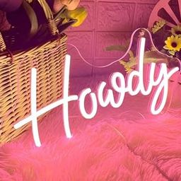 SG PRINT Howdy Neon Sign Hello Cowboy Neon Light for Wall Decor LED Light Up Signs Bar Pub Club Hotel Beauty Room Decor Birthday Gift-image-66