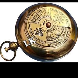 Marine Compass Antique Vintage Pocket Brass Nautical Compass Push Button Compass with Calender, Unique Gift for Your Loved One, Best Compass for Hiking & Traveling-picture-6