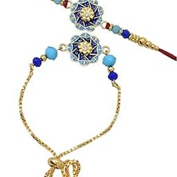 Bhaiya-Bhabhi Rakhi,Couple rakhi set, Designer Rakhi for Bhaiya bhabhi,Lumba rkhi for Bhabhi-0076-image-10