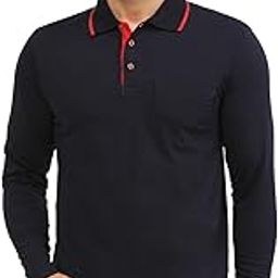 Men's Cotton Rich Polo T Shirt | Collar Tshirts | Full Sleeves | Plain-Regular Fit | Pocket T Shirt-image-95