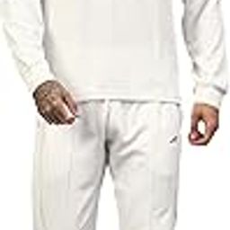 Vector X Striker Mens/Adults Full Sleeve Polyester T-Shirt & Trouser Pant Combo Set Cricket Training Jersey Uniform Dress (L) White-image-65