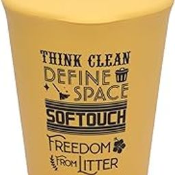 JAYPEE BITS BIN Pedal Bin with Plastic Bucket And Lid | Garbage Bin Trash Can Pedal Waste Bin |Round Shape Dustbin For Home, Kitchen, Bathroom, Office, 4 Litre, Yellow-24