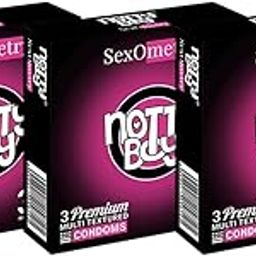 NOTTY BOY 3 in One Multi Textured Condom, Dotted and Ribbed Condoms, Snug Fit, Electronically Tested - 9 Units (Pack of 3)-image-69