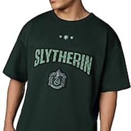 Harry Potter: Keeper Men and Boys Short Sleeves Round Neck Green Embellished Cotton Oversized T-Shirts-image-69