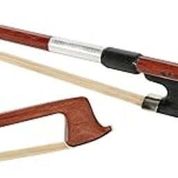 Basic Brazilwood Violin Bow 4/4 (Full Size) with Ebony Frog and Octagonal Silver Mount | Well Balanced | Light Weight | Real Mongolian Horse Hair - By MIVI Music-picture-13