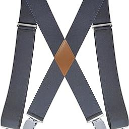 Mens Suspenders 5cm Width X Type for Men Gifts Formal Events Orchestra Grey-image-27