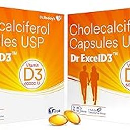Dr ExcelD From Dr. Reddy's | Vitamin D3 For Bone/Joint/Mental Health And Healthy Heart For Men & Women| 4 Capsules * Pack Of 2-image-52
