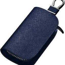 Lyla Generic Car Key Case Portable Small Zipper Bag Decorative Car Key Fob Cover Blue-39