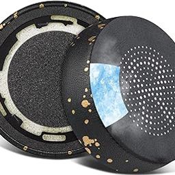 SOULWIT Earpads Replacement for Jabra Evolve 75(75UC 75MS 75SE) Stereo Wireless Bluetooth Headset, Ear Pads Cushions with High-Density Noise Isolation Foam - Evolve 75 CG Black Gold-picture-16