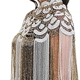 Women's New Styles Poncho for Girls High Neck Beaded Ponchu-image-54