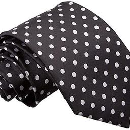 men's Royal Blue color with white doted narrow Tie (Royal) (Black, Free Size)-picture-50