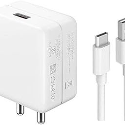 Onepluss Original 65W Fast Charger & USB A to Type C Cable Combo,Supports Warp, SuperVOOC, Dash, Fast & Super Fast Charging, Charger Adapter Designed for One Plus & Type C Smartphones-33 W, White-image-17
