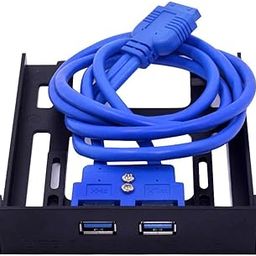 COOLCOLD USB 3.0 Front Panel Hub 2 Port Expansion Bay 20 Pin to USB3.0 60cm Bracket Adapter Cable for PC Desktop 2.5" Floppy Bay (Front Panel)-image-72