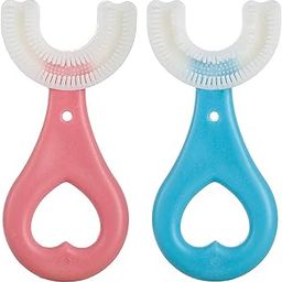 MeeTo U Shaped Silicone Toothbrush for Kids/ 360 Degree Soft Oral Teeth Cleaning For Baby Infant Toddler Children - 2 to 5 Years (2)-image-32