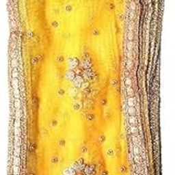 MOOLYAVAAN Products Navratri Special MATA Chunri Chunni Kanya Bhoj Oodhni Dupatta Sherawali MATA Laxmi MATA (Yellow Color) Pack of 12-image-29