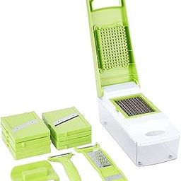 Amazon Brand - Solimo 15-in-1 Stainless Steel Multipurpose Vegetable and Fruit Chopper, Green-image-22