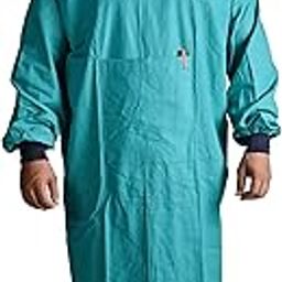 Shivangi - House Of Commercial Clothing Green Cotton Reusable Operation Theatre RIB Sleeve Gown For Men and Women (Size - XXL)-image-32
