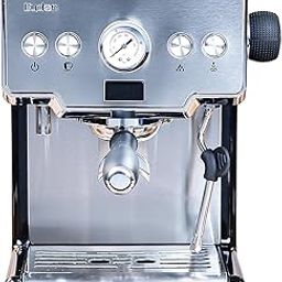 Budan Espresso Machine and Coffee maker | Coffee machine with separate water outlet and steam wand for Home Segment, 1 Year warranty on home use only, silver, regular-image-40