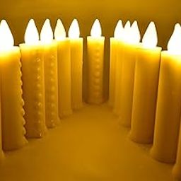 LED Pillar Candles, Warm Yellow Ambient Light for Home Decoration, Christmas Candle, Battery Operated (Set of 12)-image-66