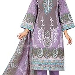 Women's Unstitched Cotton Suit Set with Printed Mal Dupatta | 2.5M Superfine Top + 2.25M Dyed Bottom + 2.10M Printed Dupatta (Noor Jahan 1506)-image-19