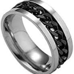 Anti Tarnish Jared Black Stainless Steel Finger Ring for Men | Stylish Durable Jewellery Accessories | Rings for Man | Minimal Jewelry | Birthday Gift for Boys (Size - 12)-image-52