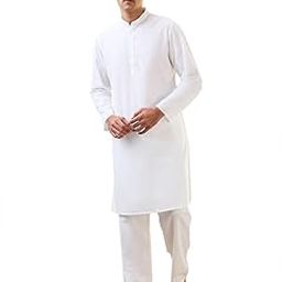 SleepZ Men Comfort Fit Solid Pattern Pure Cotton Mandrin Collar Kurta Set-picture-20