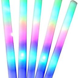 Wanna Party Light Up LED Foam Stick for Dancing/Concerts and Sporting Events or Cheer Up Sticks 16" Reusable Foam Light Sticks 3 Mode Multicolor Bulk Glow Sticks for Weddings, Parties, and Dancing-image-38