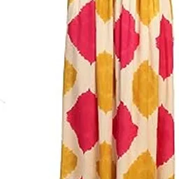 deebaco Multi Diamond Print Rayon Flared Skirt for Women's|Elasticated Waist with Pockets Maxi Length Summer Western Casual Wear Emrbroidered Stylish Ladies Skirt-picture-6