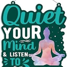 100yellow® Quiet Your Mind Printed Wooden Decorative Wall/Door Hanging | Multicolor|12x10 Inches|PACK OF 5-image-21