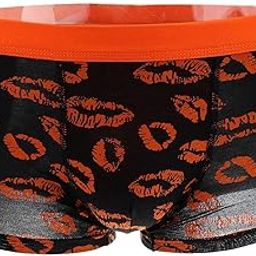Male Lip Print Lipstick Boxer Trunk Underwear L Orange | Clothing Shoes & Accessories | Mens Clothing | Underwear | 1 X Mens Boxers-image-23