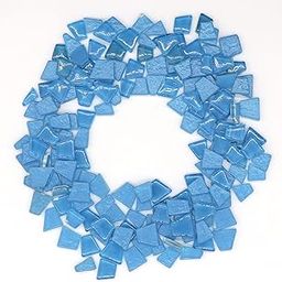 Sweven Art Mosaic Tiles, Irregular Trapezoids 12-15mm Size, 5mm Thick, Blue Color (Pack of 200Gms)-image-98