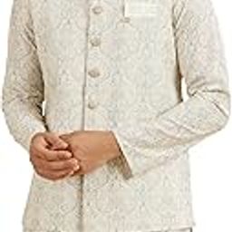 Men's Cotton Blend Paisley Pattern Thread Embroidered Jacket (1pc)-image-37