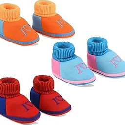 Soft Comfortable and Skin Friendly Slip-On Cotton Casual Winter Booties for 0-9 Months Baby Boy & Baby Girl Combo Set Pack of 3-image-62