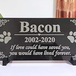 12x6 inches Personalized Pet Memorial Stones for Mouse, Black Granite Memorial Garden Stone Laser Engraved, Gifts for Someone Who Lost a Loved One-image-53