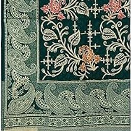 Women's Woollen Kashmiri Embroided Shawl (vch18221, Green, 40 * 80 inches)-image-44