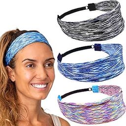 FROG SAC Sport Headbands for Girls, Adjustable Non Slip Athletic Sports Hair Bands for Women, Teen Girl Tie Dye Nonslip Stretch Elastic Workout Mesh Headband for Yoga Running Exercise Soccer-image-23