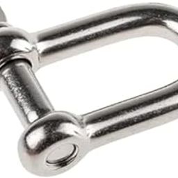 Stainless Steel SS304 Dee Shackle - Chain Shackle - Silver Finish - Ideal for Shade, Sail, Marine, Construction and Industrial Use (8MM)-29