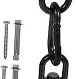 MUCKLILY 1set Heavy Duty Swing Hangers Kit Rotating Ceiling Mount for Hammocks and Punching Bags Stainless Steel Wall Hooks for Indoor and Outdoor Use-image-49
