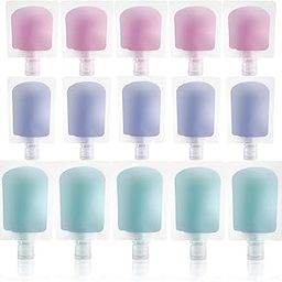15Pack Portable Travel Fluid Makeup Packing Bag With Labels Refillable Travel Pouches-Sub Bags For Travel Tsa Approved Leakproof Toiletries Containers (Multicolor)-picture-16
