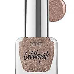 RENEE Glitterati Nail Paint - Copper Crush 10ml, Quick Drying, Glittery Finish, Long Lasting, Chip resisting Formula with High Glitter & Full Coverage, Acetone & Paraben Free-12