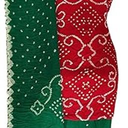 Women's bandhani/bandhej cotton satin salwar sute Dress-image-7